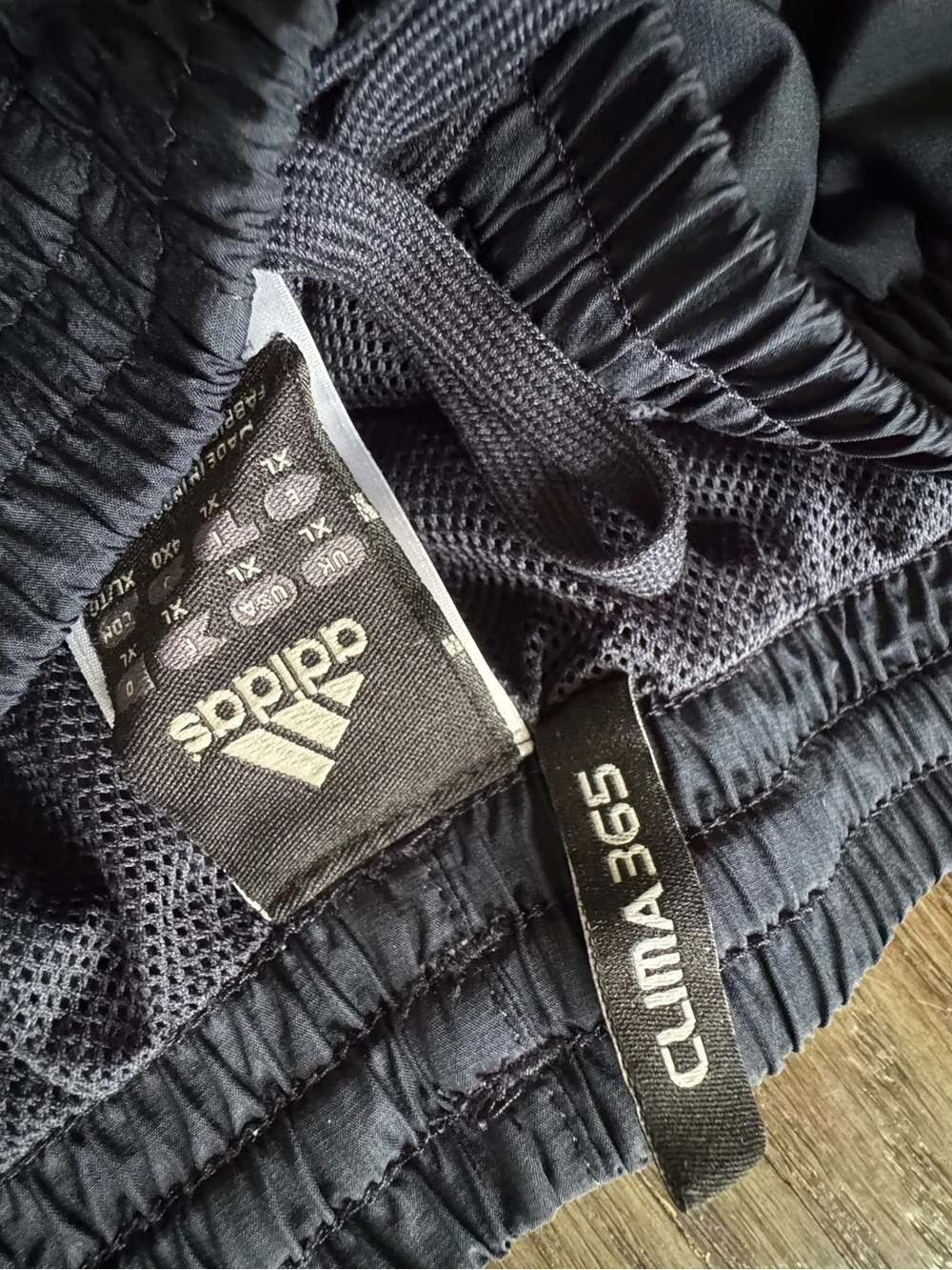 adidas navy blue wind pants - XL